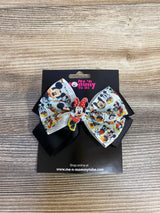NEW Double Bow w/ Minnie Mouse Applique