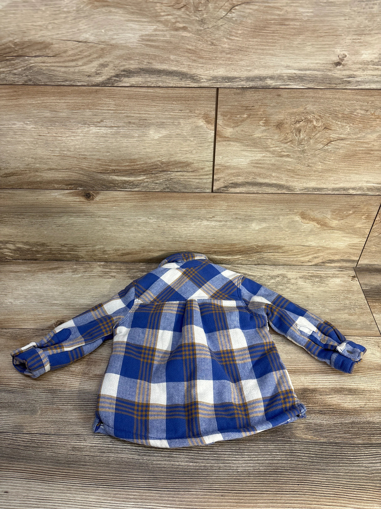 Eddie Bauer Faux Shearling-Lined Shacket Blue sz 18m