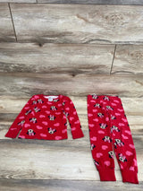 H&M Disney 2pc Minnie Mouse Hearts Pajama Set Red sz 5T