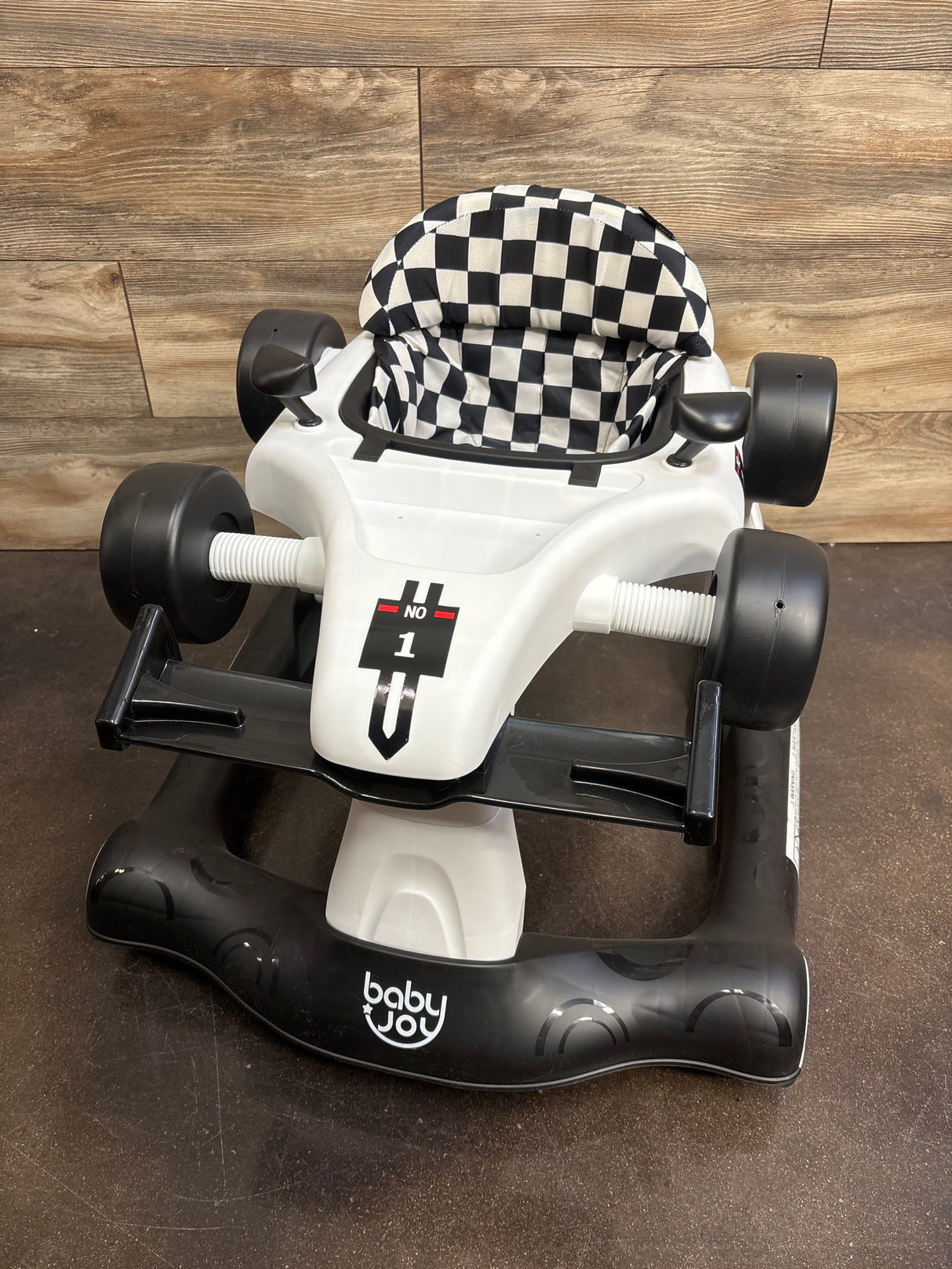 Baby Joy Foldable Baby Walker - White & Black*