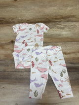 Carter's 2pc Sea Animal Bodysuit & Pants Set White sz 3m