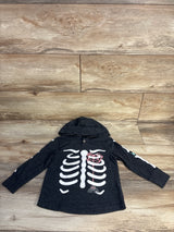 Cat & Jack Skeleton Hooded Shirt Grey sz 2T