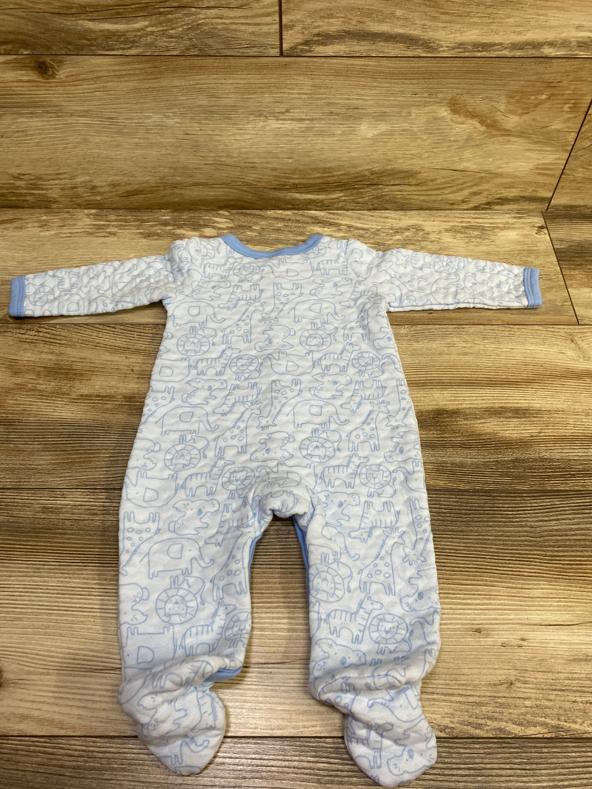 Little Beginnings Quilted Sleeper Blue sz 3-6m