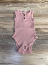 Ribbed Henley Bodysuit Pink sz 9-12m - Me n Mommy To Be