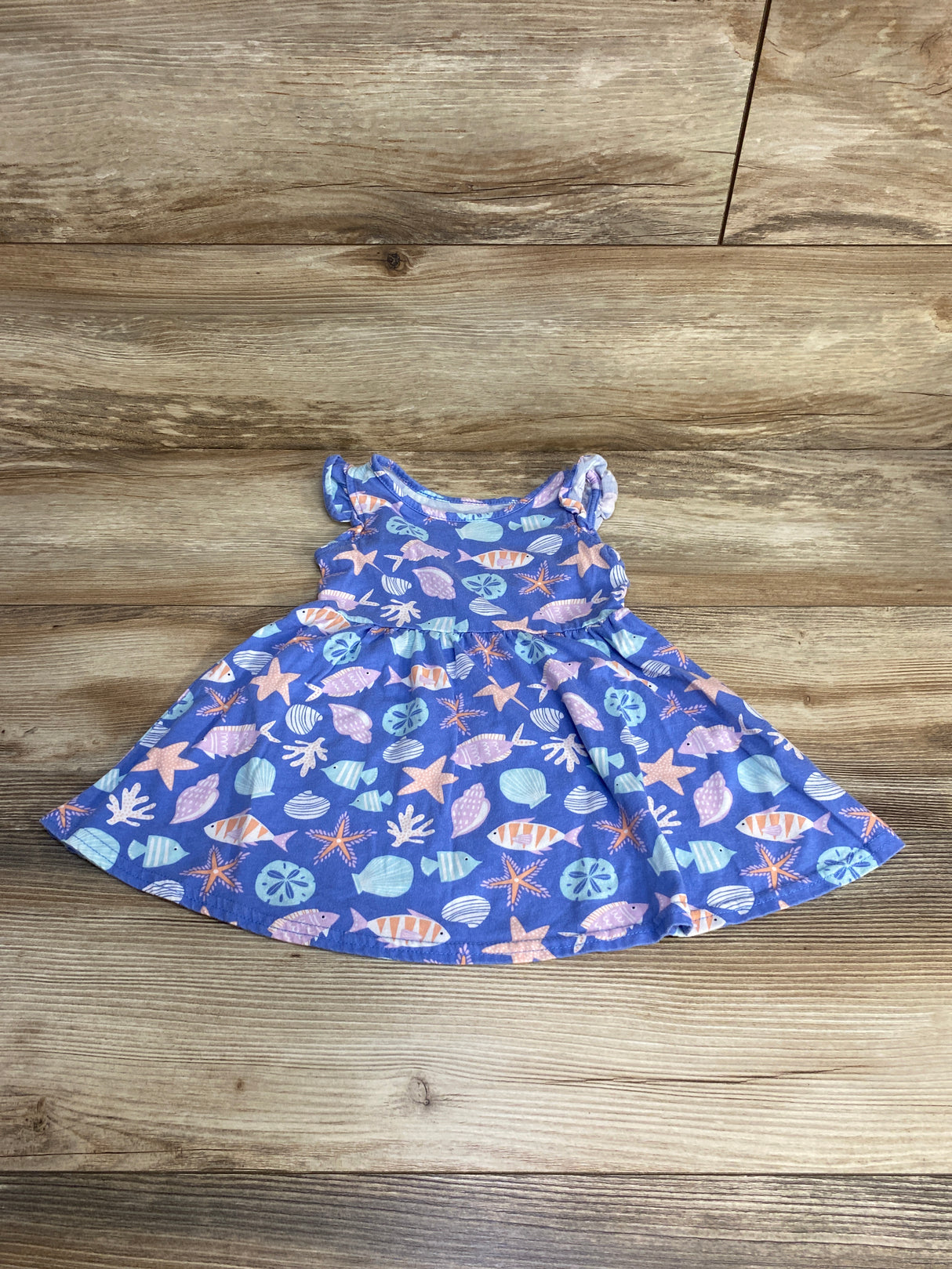 Children's Place Sea Animals Dress Blue sz 2T