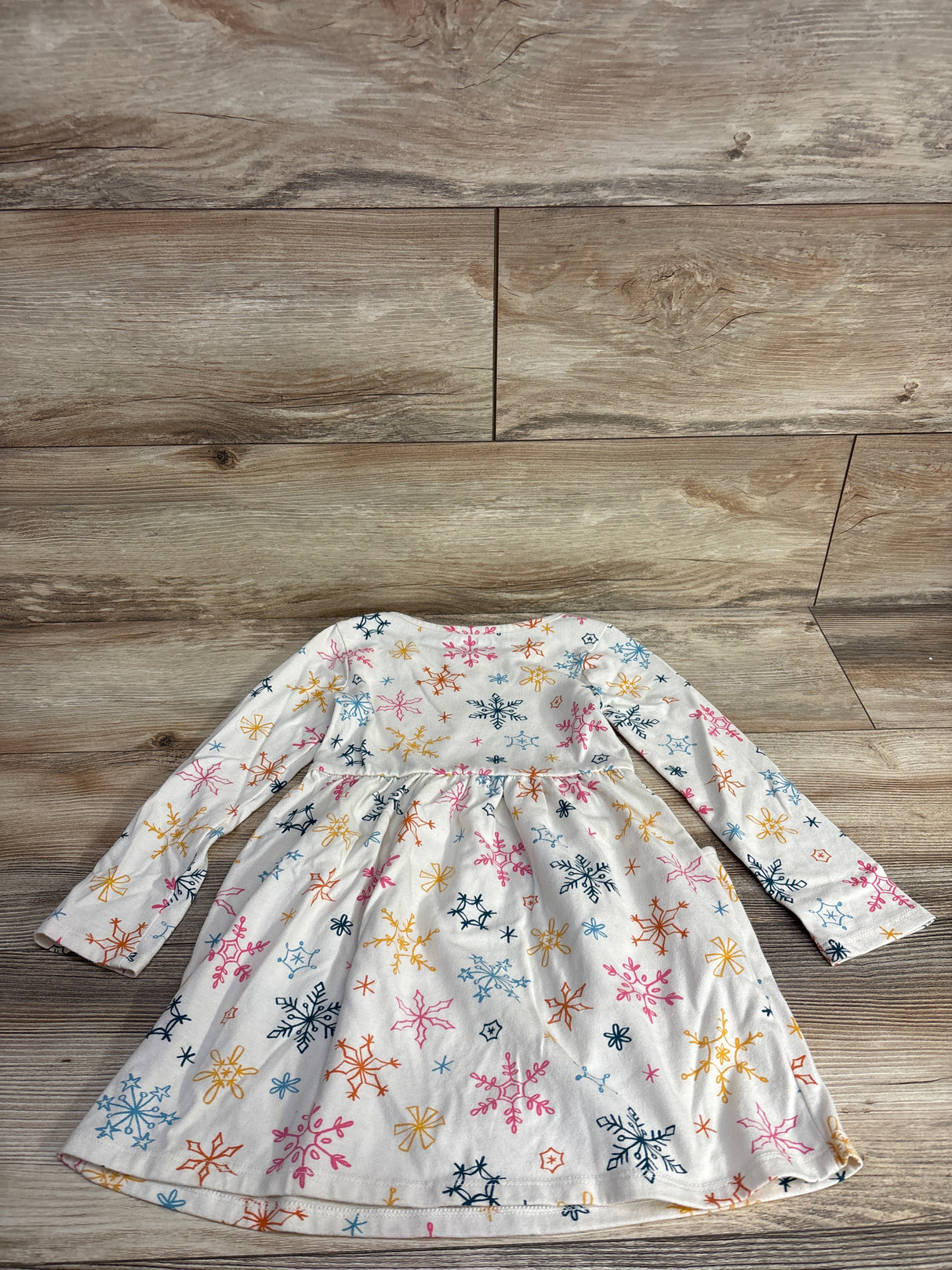 Cat & Jack Snowflake Dress Cream sz 4-5T