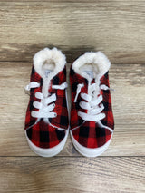 Bumble + Birdie Buffalo Plaid Faux Fur Insoles Slip On Sneakers Sz 10c