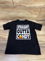 Way To Celebrate! Halloween Straight Outta Candy Shirt Black sz 4/5T