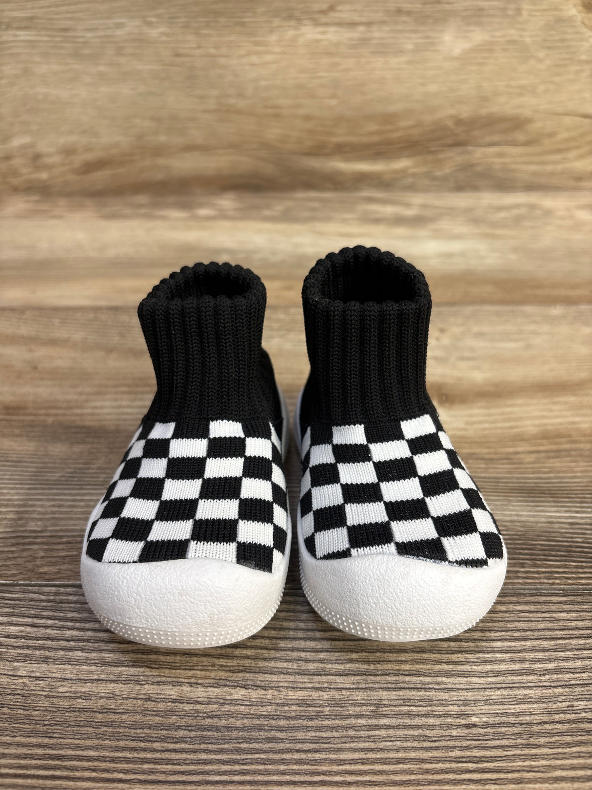 EASHI Non-Slip Sock Shoes, Checkered Black/White sz 3.5c