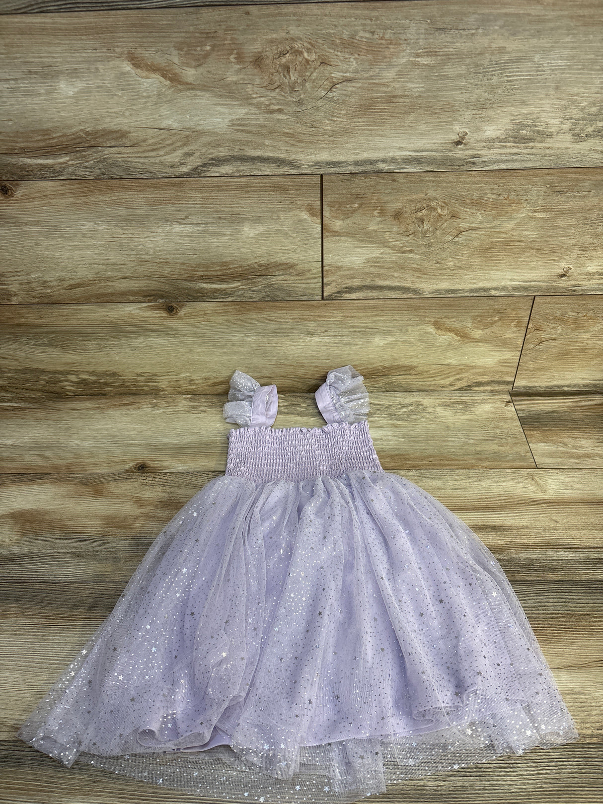 Audrey Camille Floral Stars Tulle Dress Lavender sz 5T