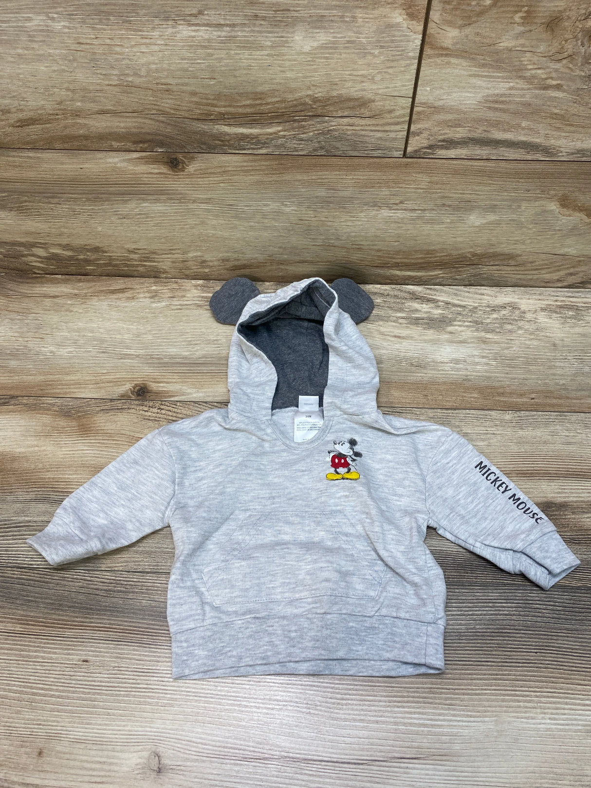 Disney Baby Mickey Mouse Hoodie Grey sz 3-6m