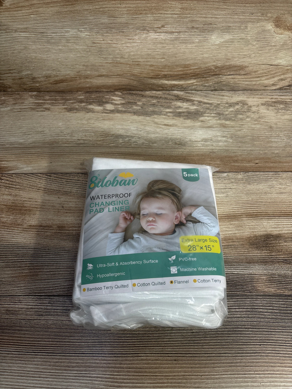 NEW Biloban Waterproof Changing Pad Liners 5pk