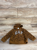 Baby Gap Leopard Print Full Zip Hoodie Brown sz 18-24m