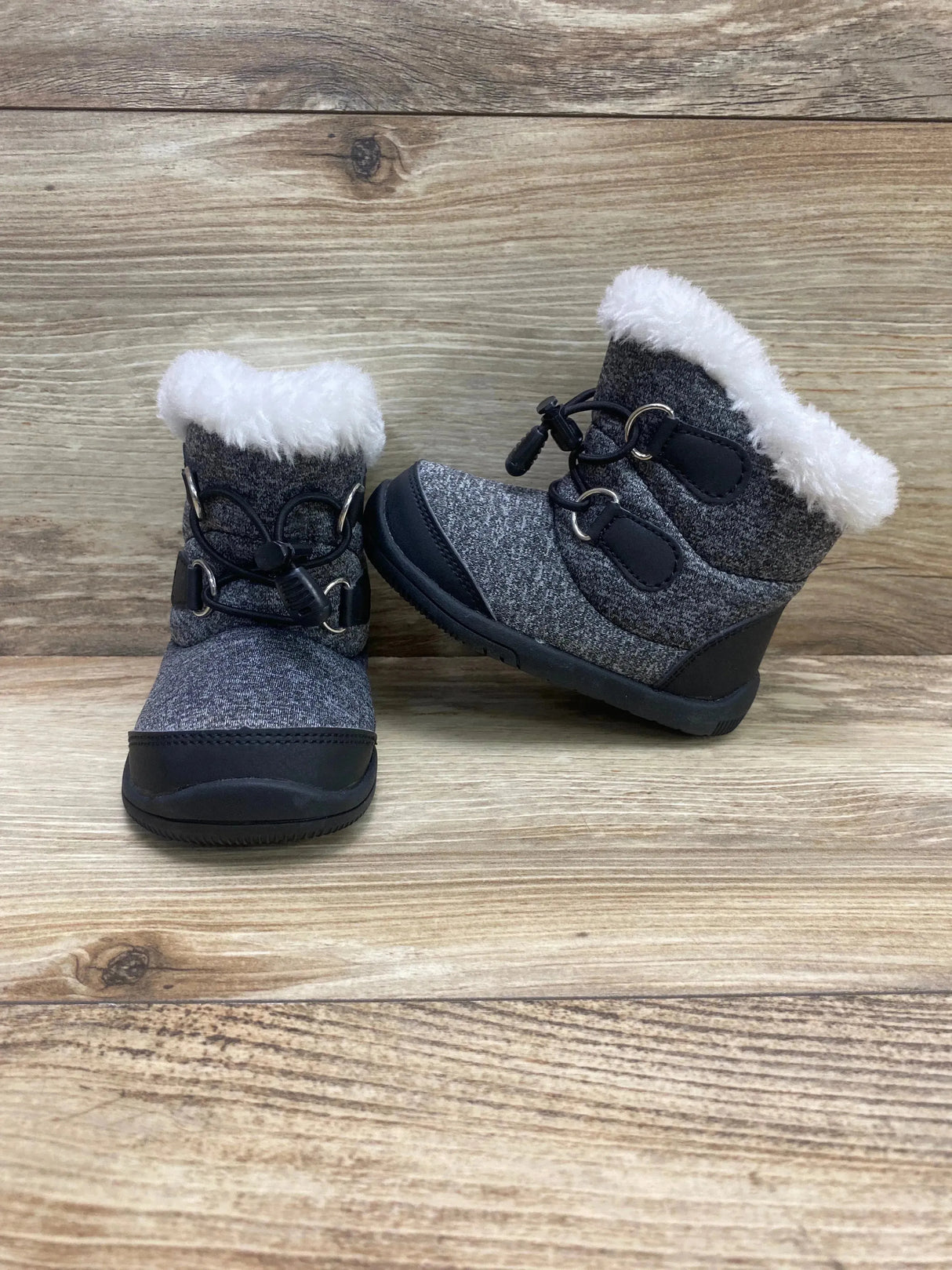 BMCiTYBM Toddler Faux Fur Snow Boots Black Sz 4c