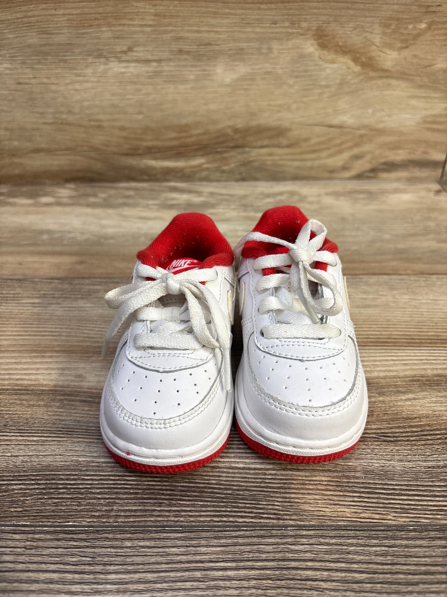 Nike Air Force 1 Low TD 'White University Red' Sneakers sz 5c