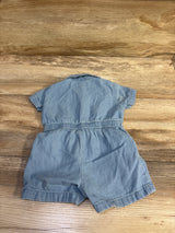 Little Lass Denim Shortie Romper Blue sz 3/6m