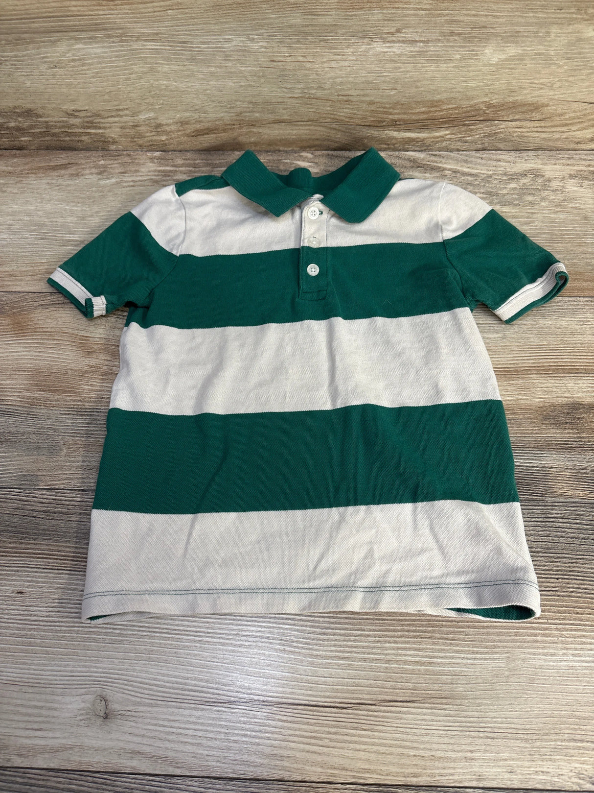Old Navy Striped Polo Shirt Green sz 5T