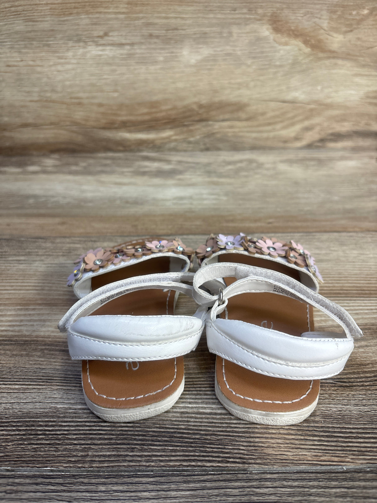 Annie Floral Sandals White sz 7c