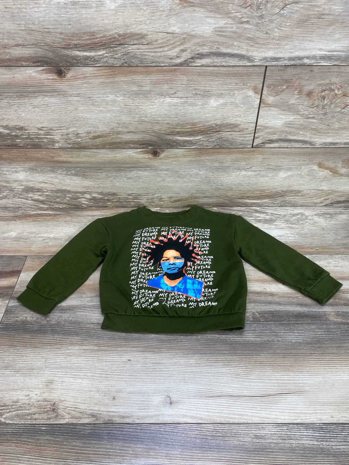 Black History Month My Dreams My Future Sweatshirt Green sz 4T