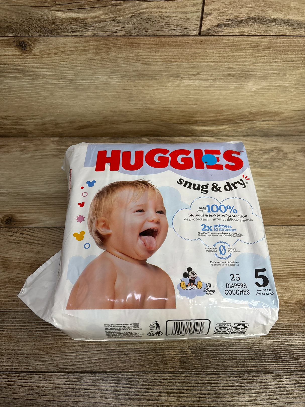 NEW Huggies Snug & Dry Diapers 25ct. Size 5