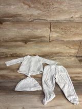Little Planet 3pc Ribbed Shirt & Pants Set Grey sz 6m