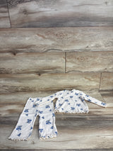 NEW Old Navy Ribbed Floral 2pc Set Beige sz 6-12m