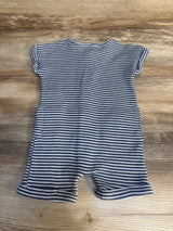 Disney Baby Striped Waffle Knit Romper Blue sz 12m