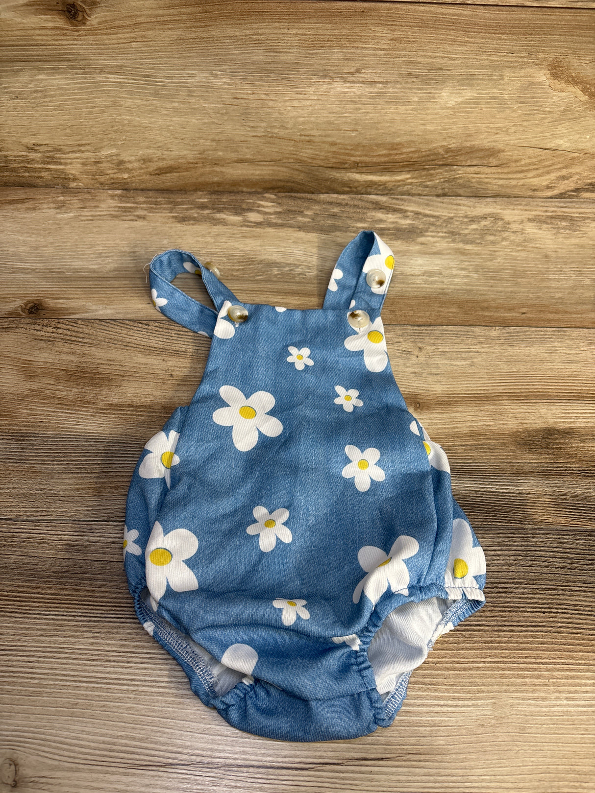 Shein Floral Bubble Romper Blue sz 6m