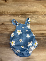 Shein Floral Bubble Romper Blue sz 6m