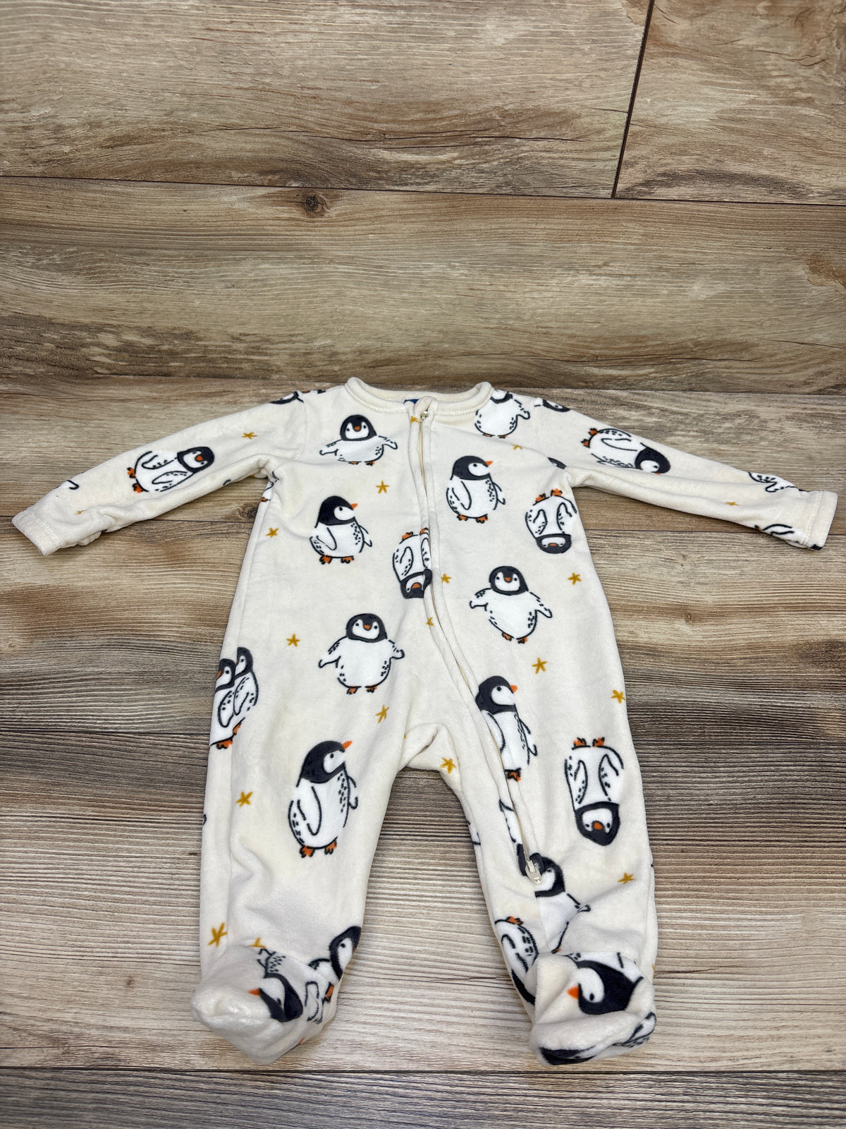 Old Navy Penguin Blanket Sleeper Beige sz 6-9m