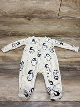 Old Navy Penguin Blanket Sleeper Beige sz 6-9m