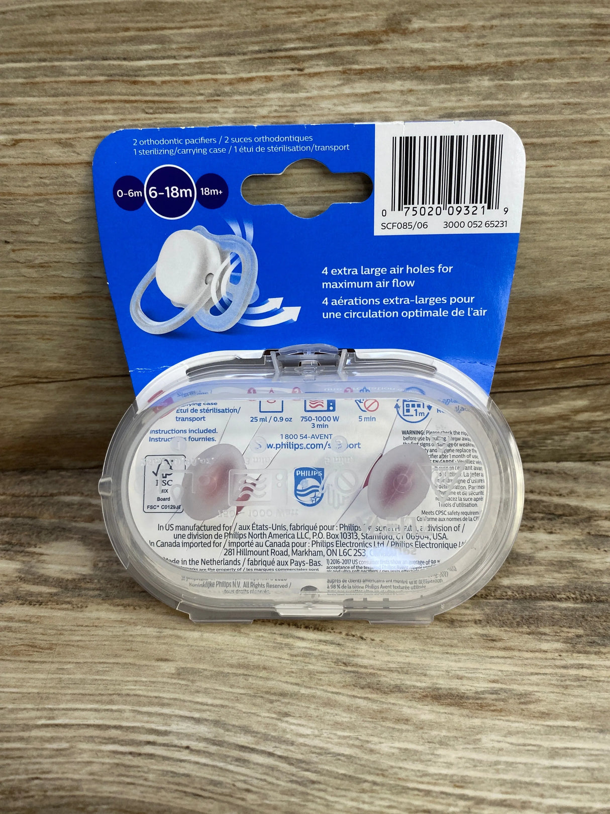 NEW Philips Avent Ultra Air Pacifier 2Pk Pink Whale & Star Fish 6-18m