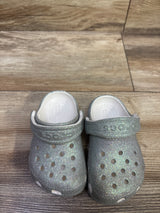 Crocs Classic Glitter Clogs Silver sz 5c