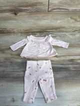 Carter's 2pc Floral Top & Leggings Set Pink sz Newborn