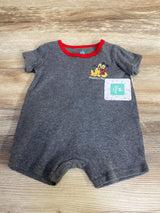 NEW Disney Baby Mickey & Pluto Shortie Romper Grey sz 0-3m