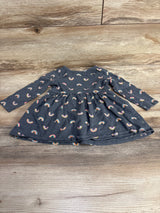 Cat & Jack Rainbow Long Sleeve Dress Grey sz 18m