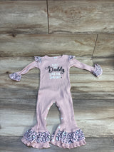 Ain't No Daddy Like The One I Got Ribbed Coverall Pink sz 12-18m