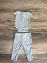 Carter's Striped Bodysuit & Bottoms Set Light Blue sz 3m