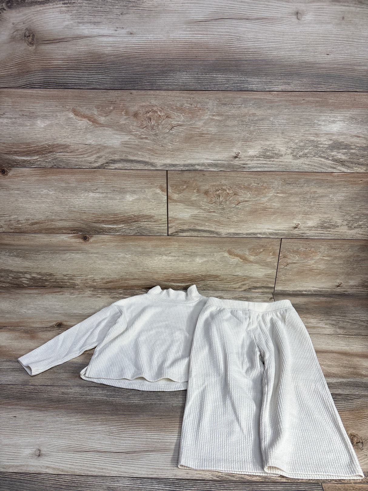 Old Navy 2pc Ribbed Turtle Neck & Bottoms Set Ivory sz 3T
