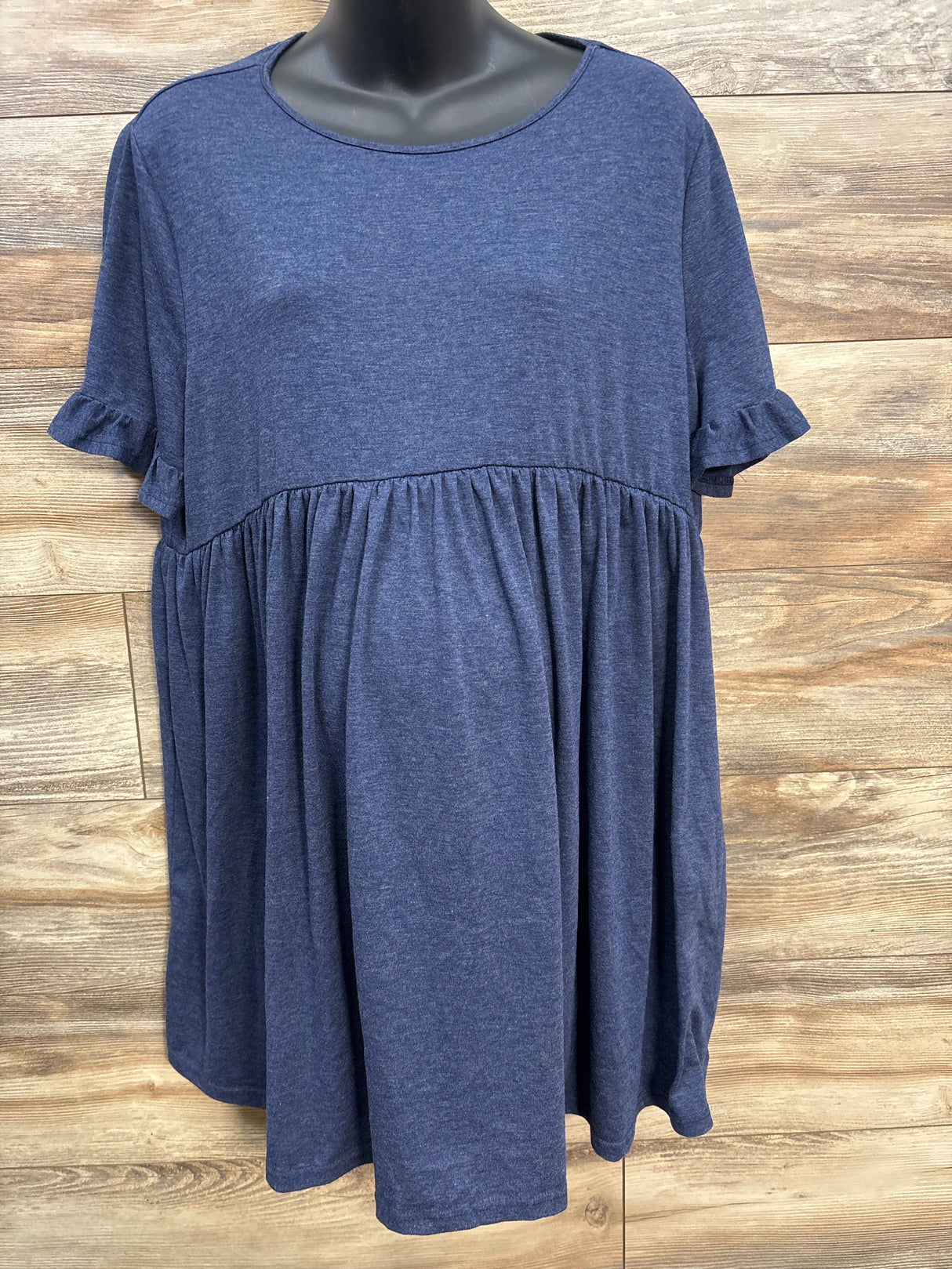 Shein Maternity Peplum Shirt Blue sz XXL