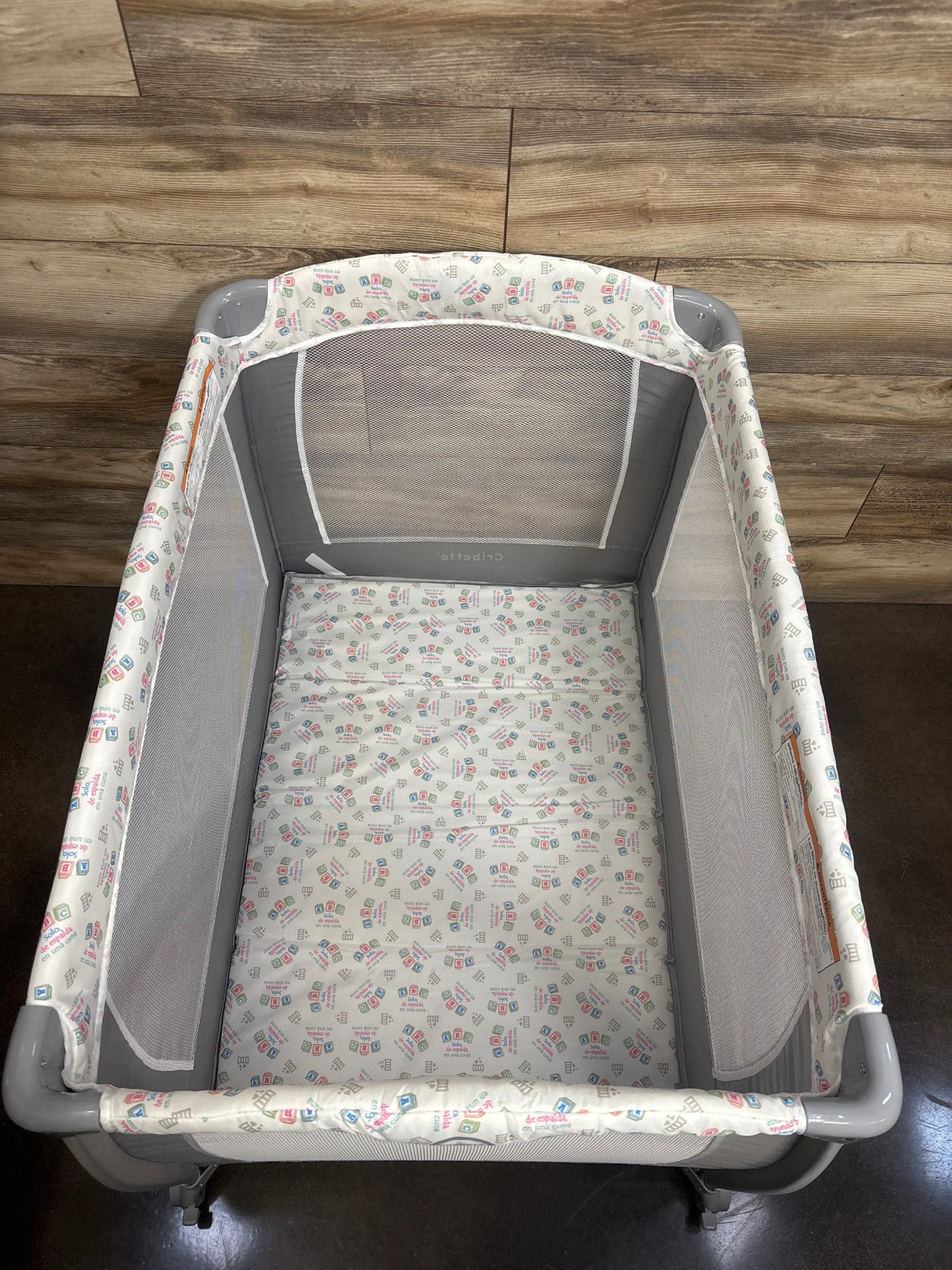 NEW Crib for Kids Playard, Grey