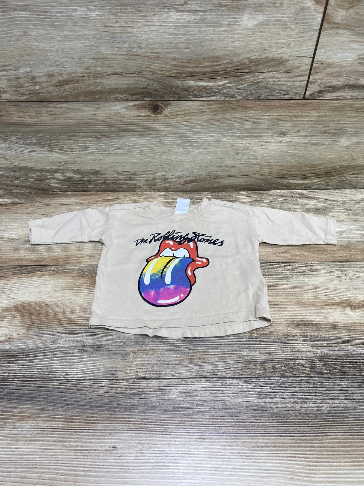 Cotton On Baby The Rolling Stones Shirt Beige sz 0-3m