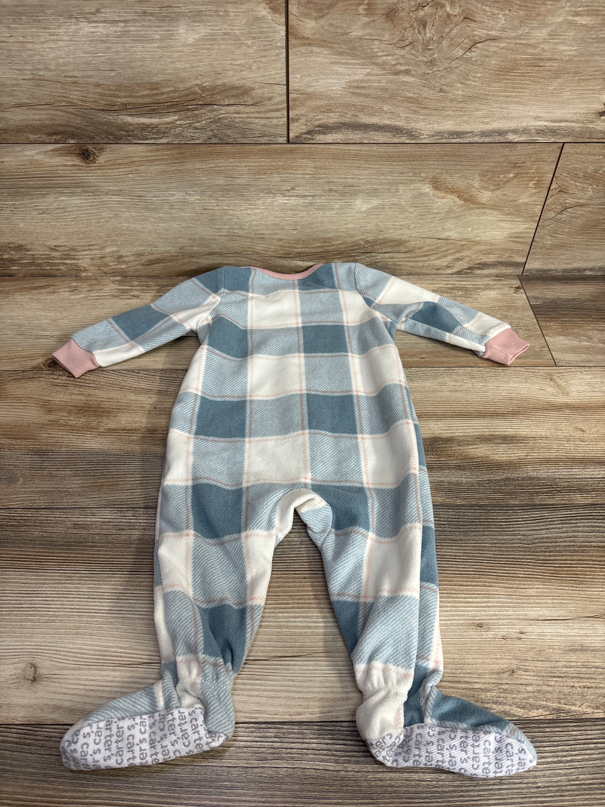 Carter's Plaid Blanket Sleeper Blue sz 9m