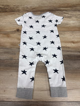 Little Star Organic Star Print Jumpsuit White sz 6-9m