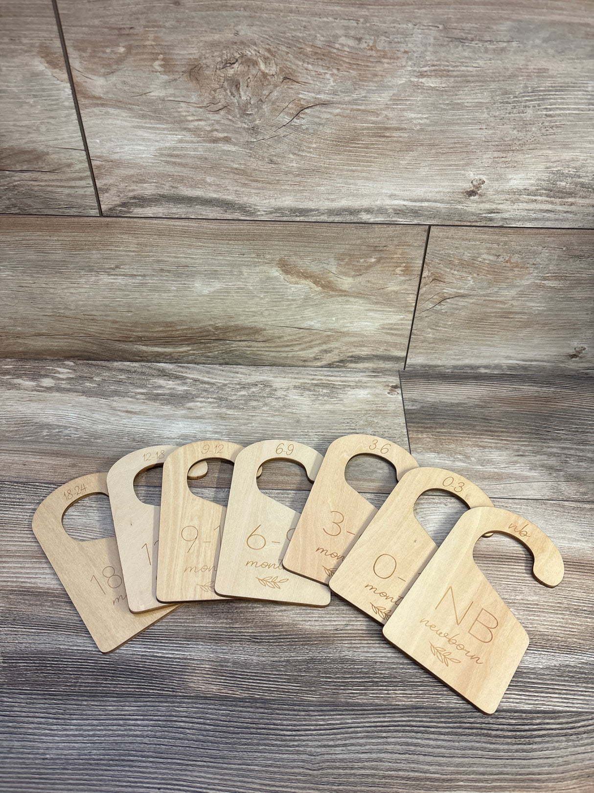 Beautiful Wooden Baby Closet Dividers Set of 7