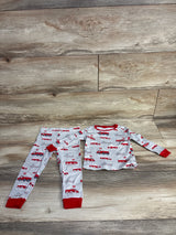 Little Me 2pc Fire Truck Pajama Set Grey sz 24m
