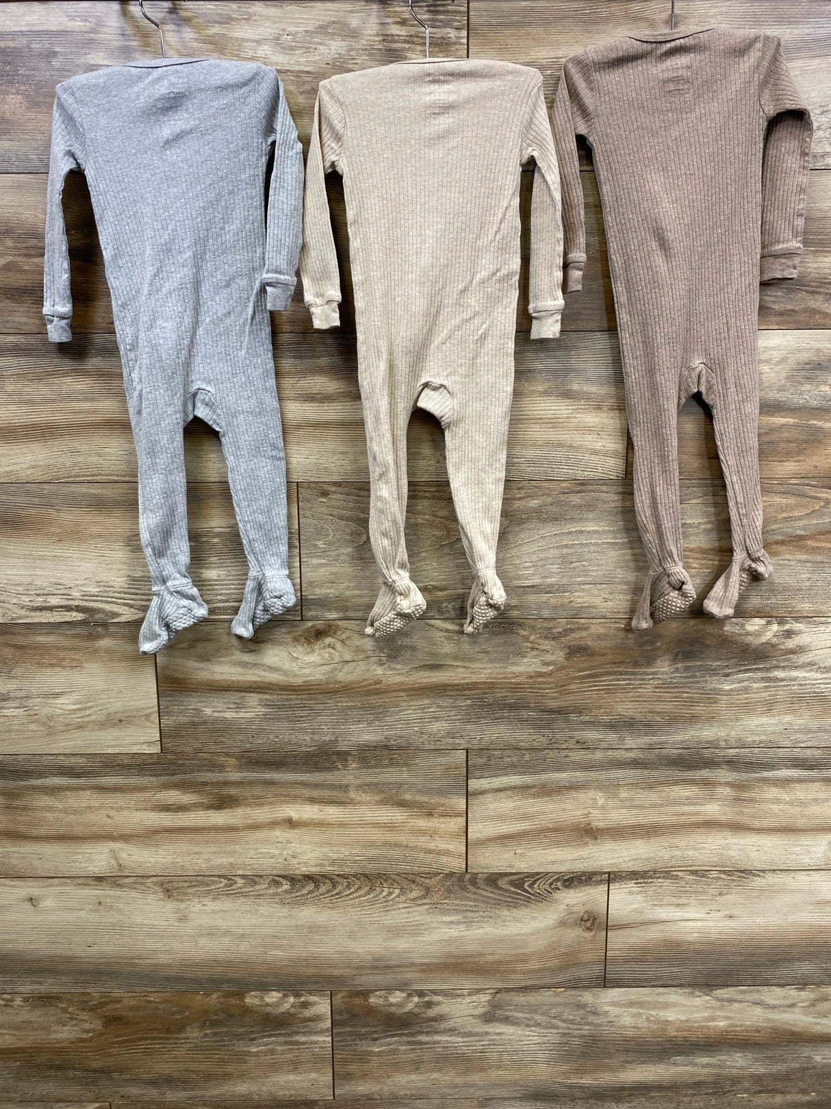 Members Mark 3pk Ribbed Sleeper Brown sz 18m