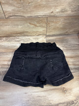Shein Maternity Full Panel Denim Shorts Black sz Small