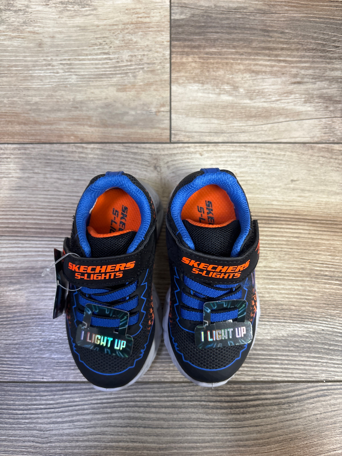 NEW Skechers S-Lights Vortex 2.0 Light-Up Sneakers Black sz 5c