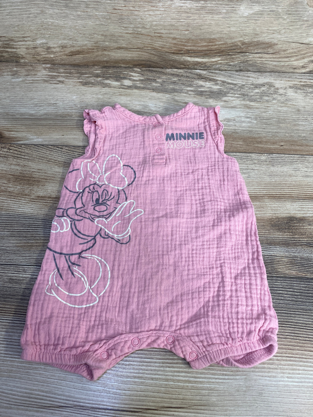 Disney Baby Minnie Mouse Shortie Romper Pink sz 3-6m